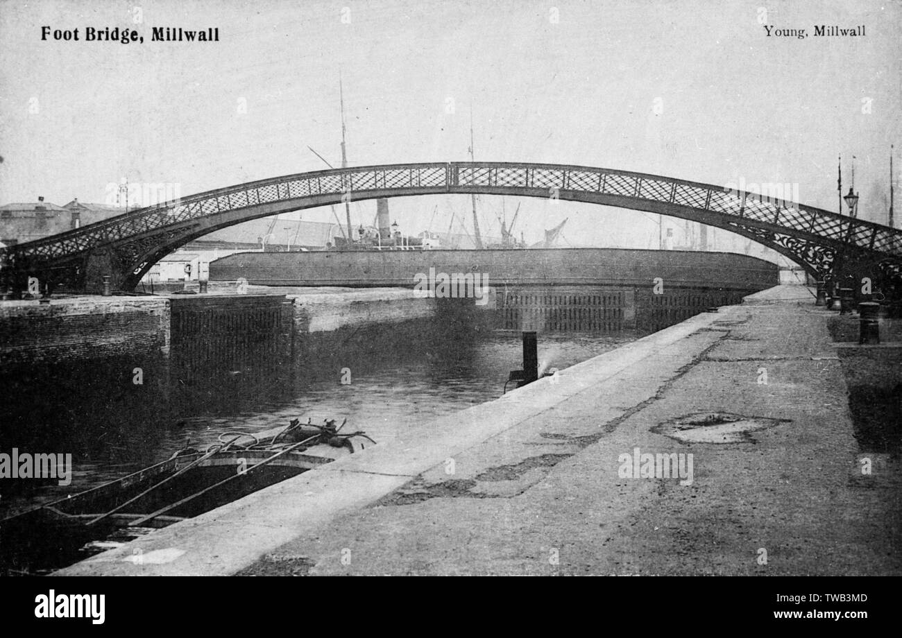 Foot Bridge, Millwall, East London Foto Stock