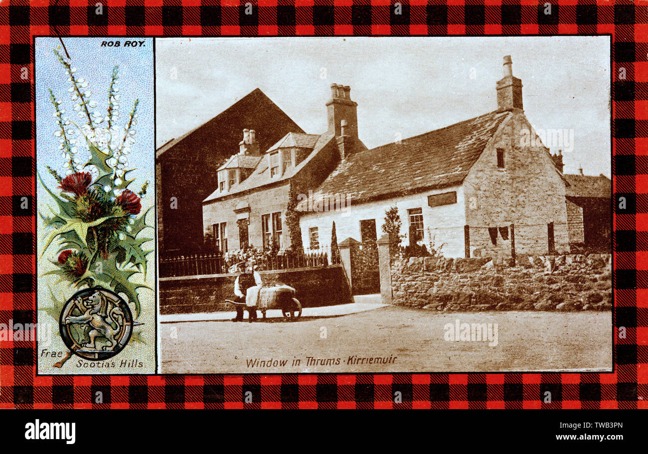Finestra in Thrums, Kirriemuir, Scozia Foto Stock