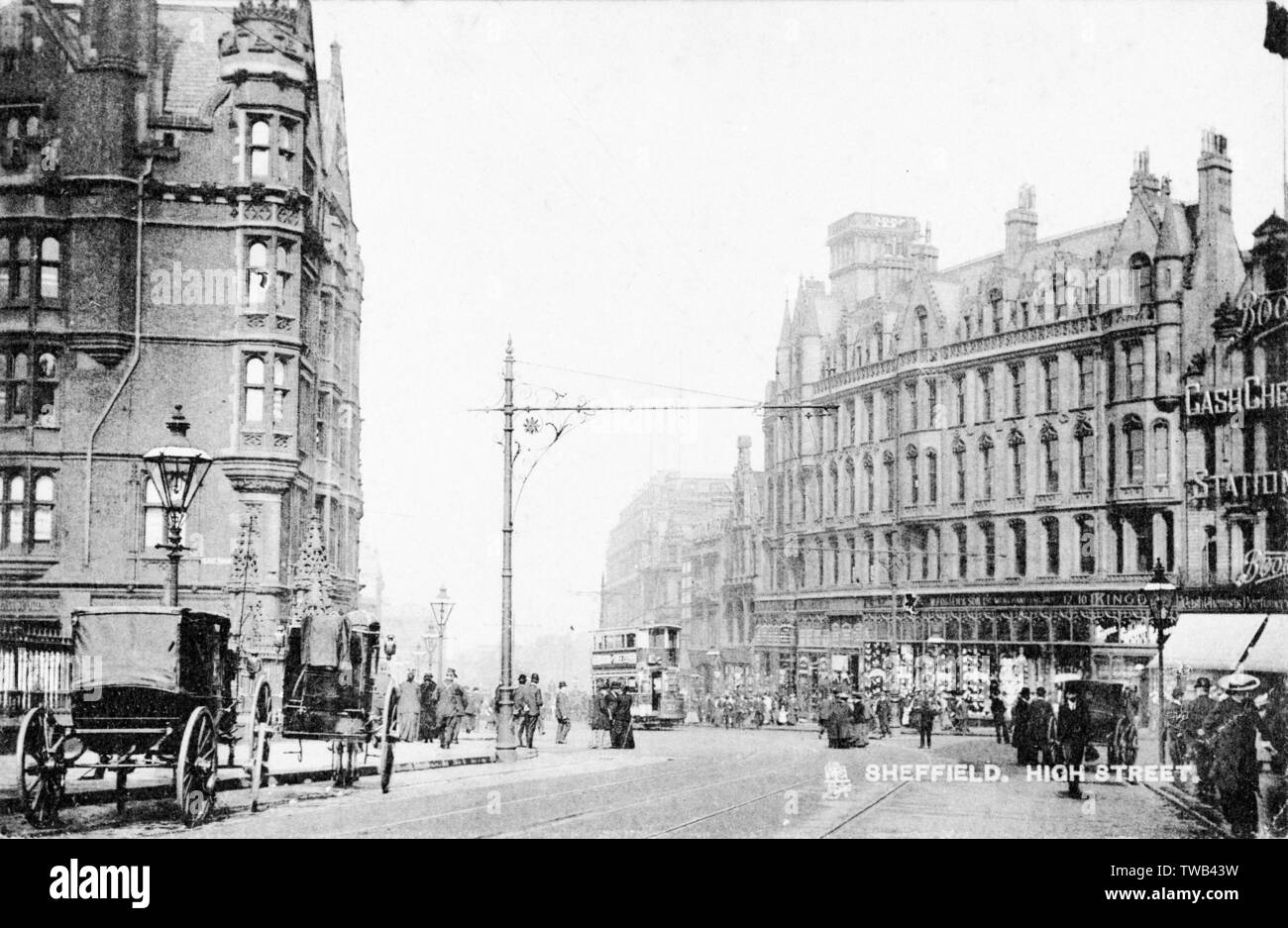 High Street, Sheffield, South Yorkshire Foto Stock