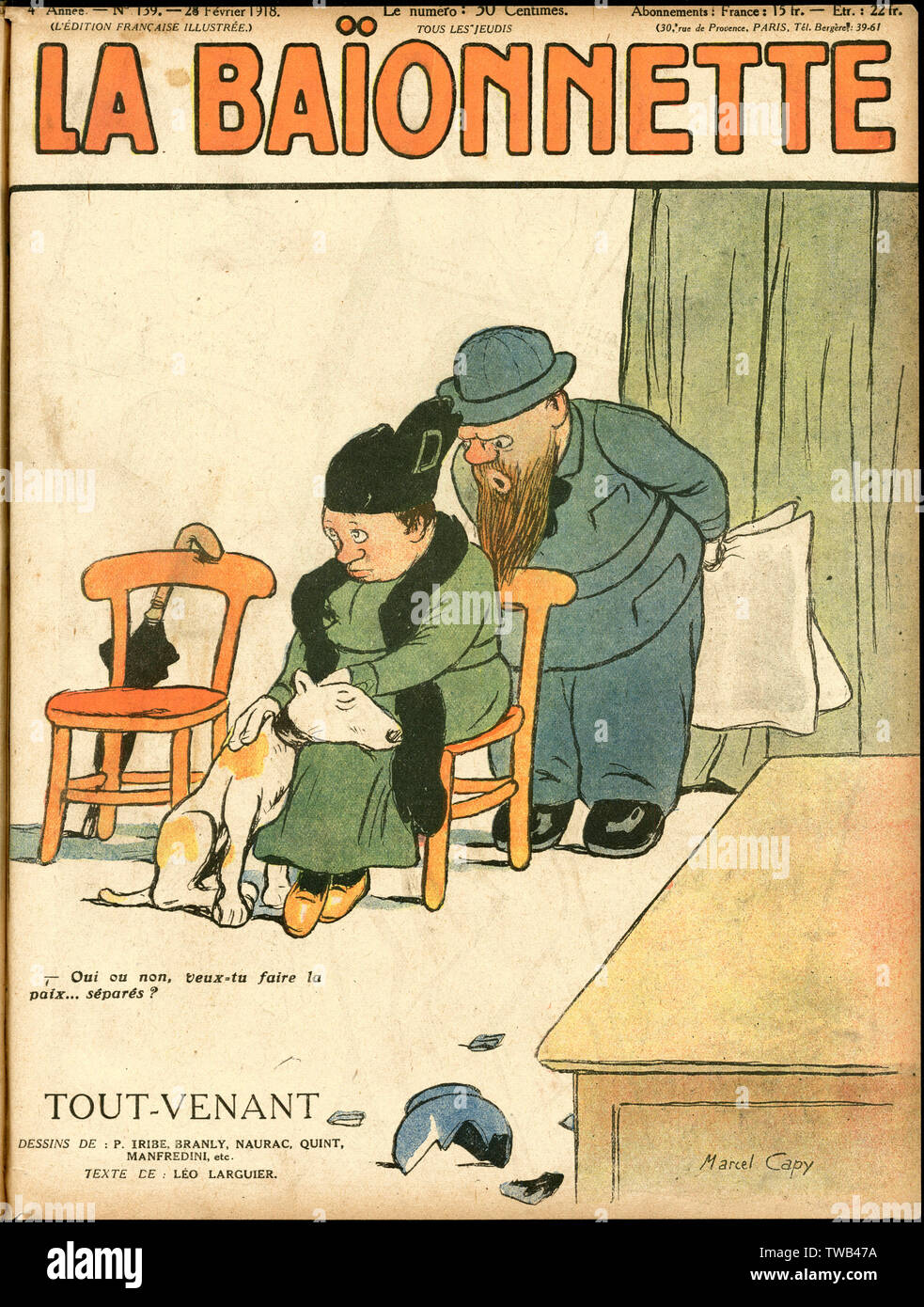 Copertina, la Baionnette, WW1 Foto Stock