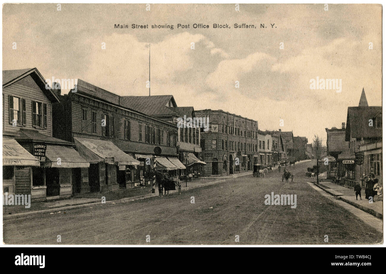 Main Street, Suffern, New York state, USA Foto Stock