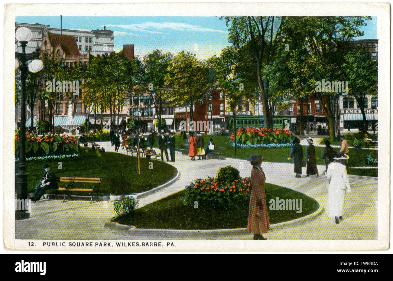 Public Square Park, Wilkes-barre, Pennsylvania, Stati Uniti Foto Stock