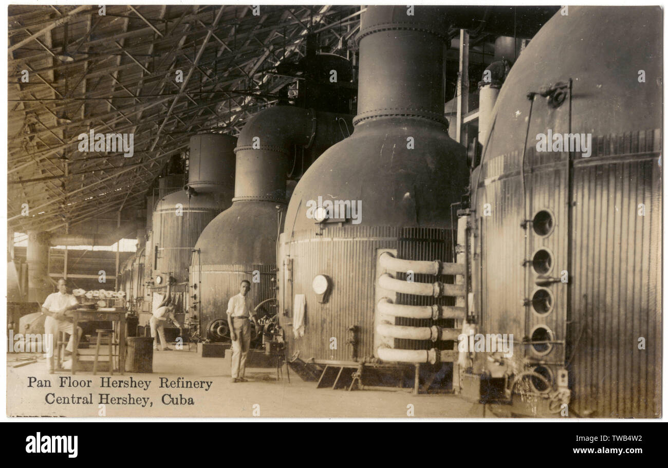 Pavimento in casseruola, raffineria di zucchero Hershey, Hershey centrale, Cuba Foto Stock