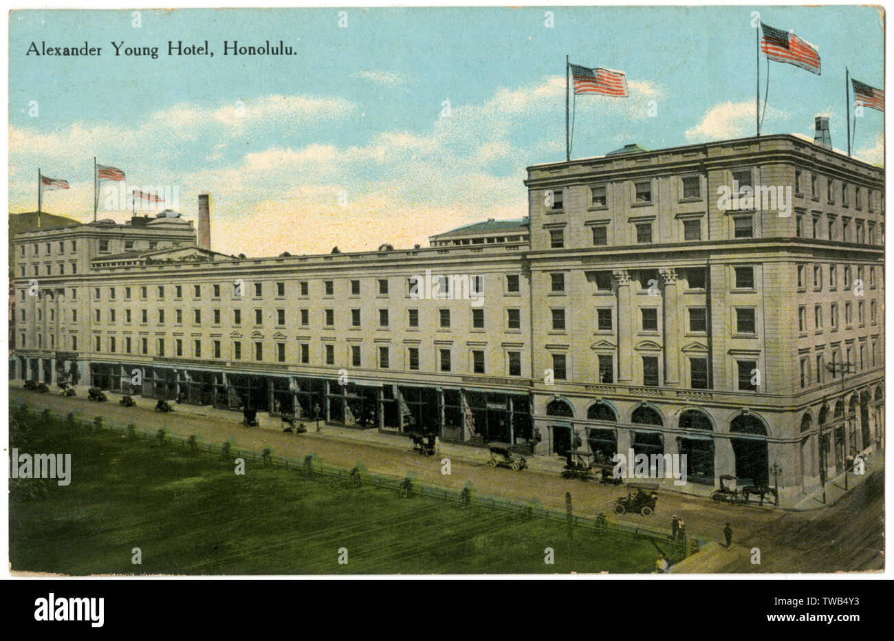 Alexander Young Hotel, Honolulu, Hawaii, Stati Uniti Foto Stock