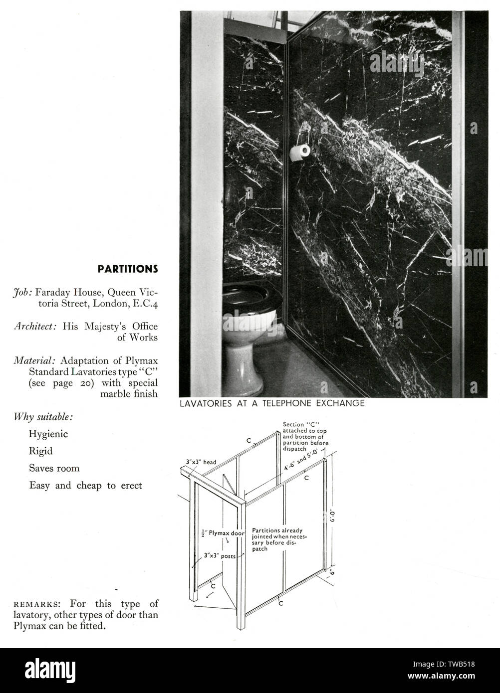 Gabinetti in una centrale telefonica, City of London Foto Stock