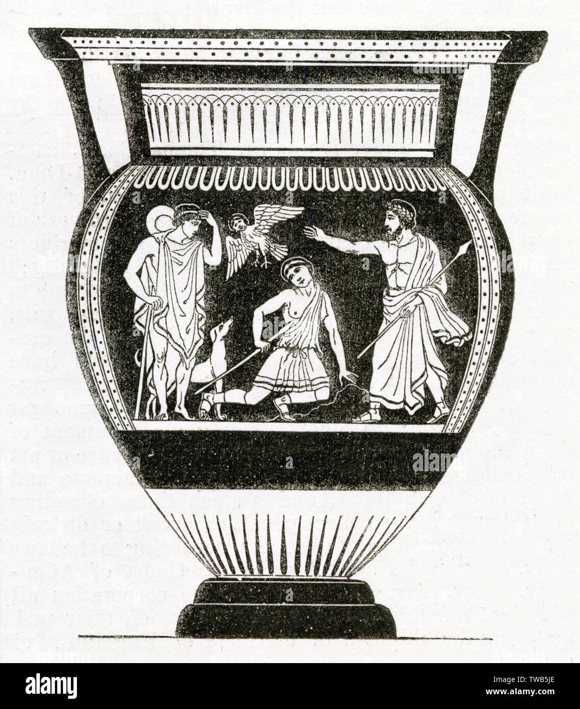 Vaso etrusco, British Museum, Londra Foto Stock