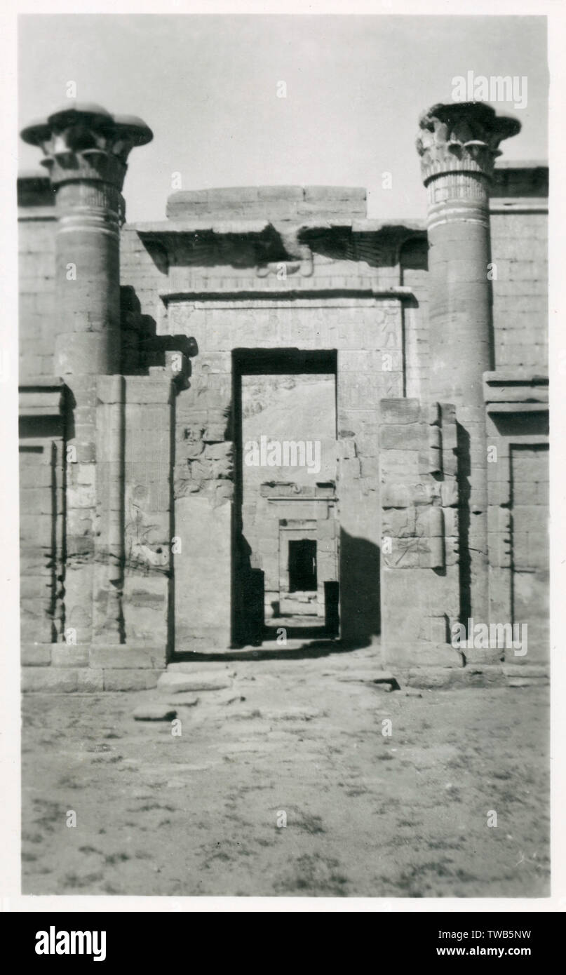 Tebe, Alto Egitto, Nord Africa - Medinet Habu Foto Stock
