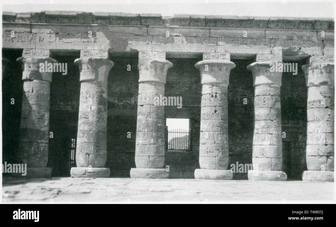 Tebe, Alto Egitto, Nord Africa - Medinet Habu Foto Stock