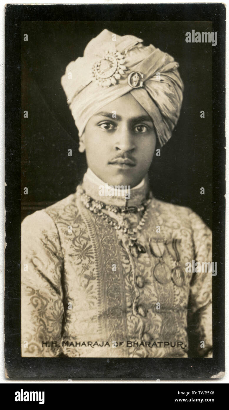 Maharajah di Bharatpur, regnante indiano Foto Stock