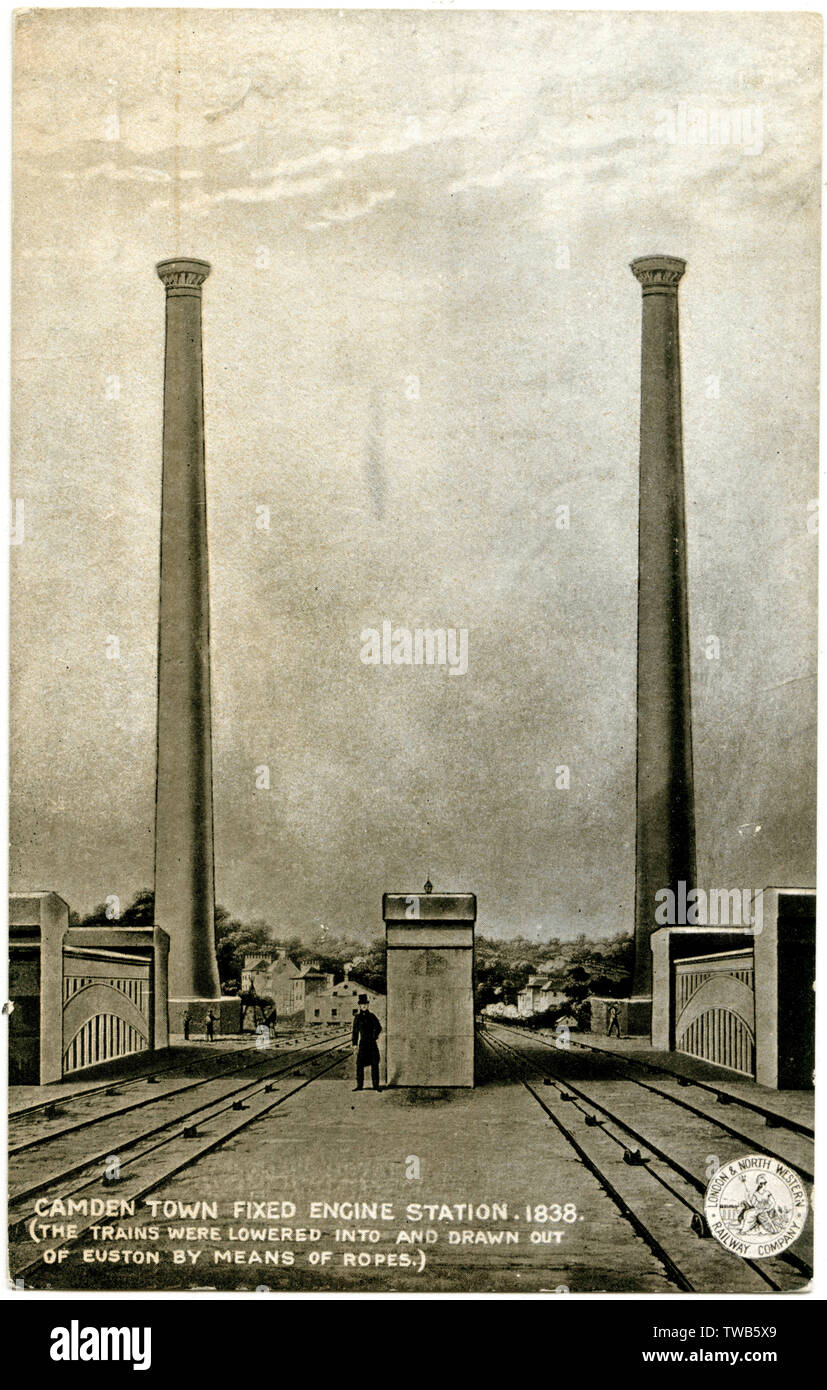 Stazione di motore fissa Camden Town, Londra Foto Stock