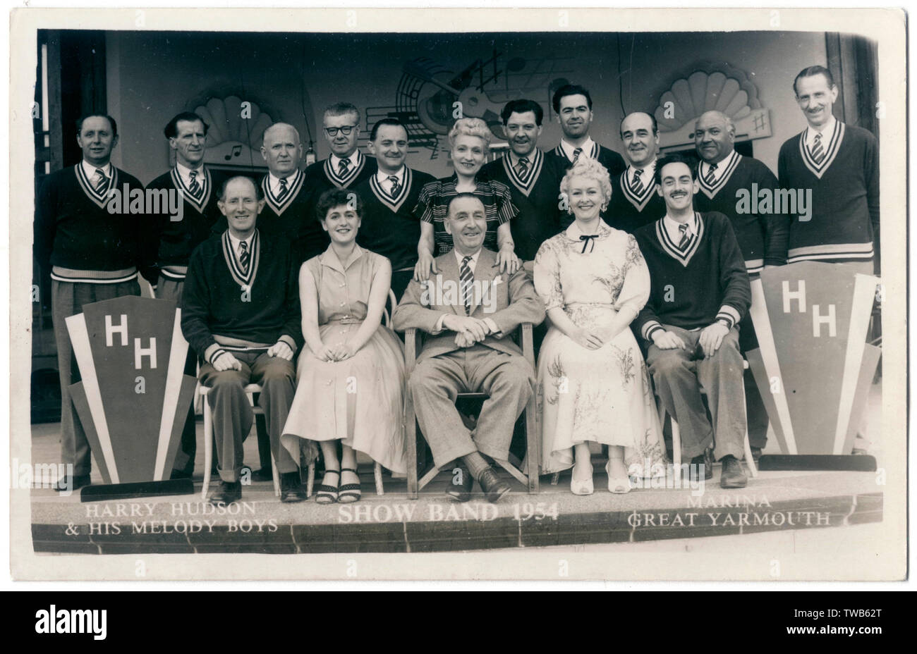 Harry Hudson e i suoi Melody Boys, Show Band 1954 Foto Stock