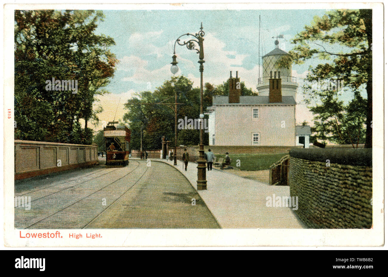 High Light e tram, Lowestoft, Suffolk Foto Stock
