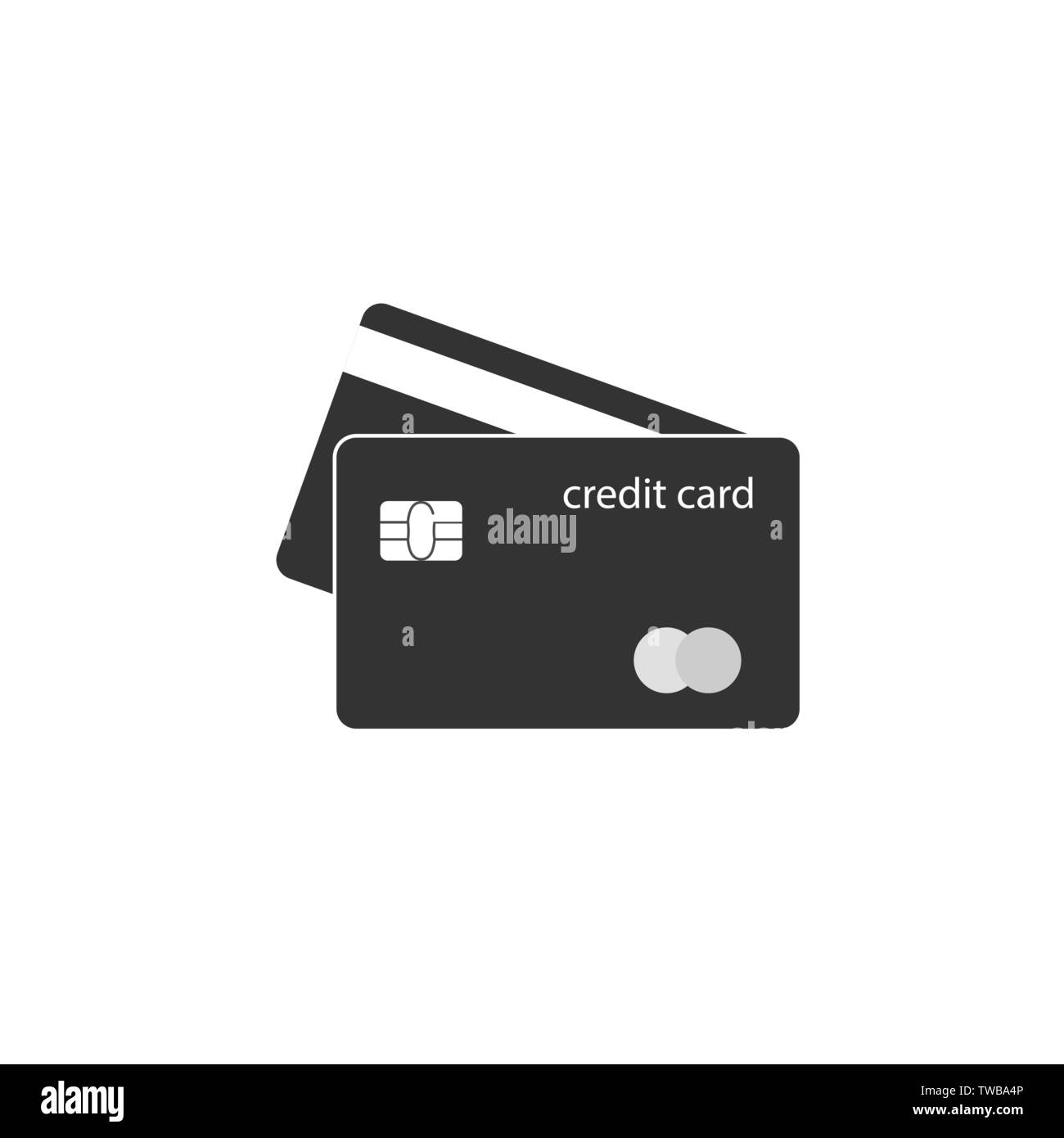 L'icona Carta di credito. Illustrazione Vettoriale flat Illustrazione Vettoriale