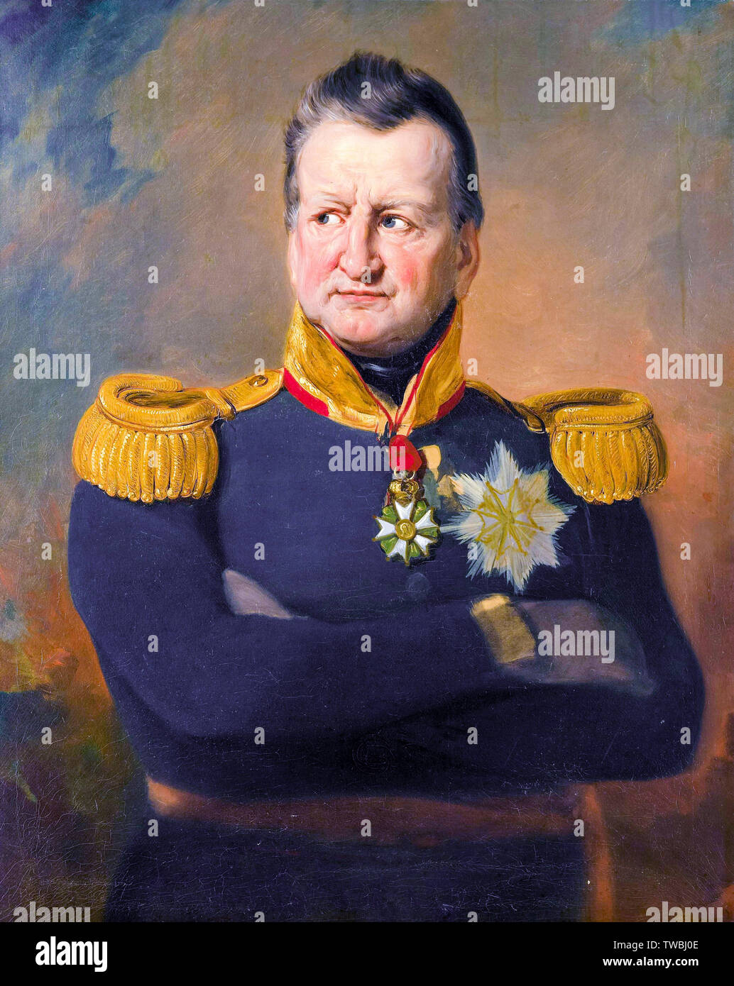 Il generale David Hendrik Chassé, ritratto dipinto, 1832 Foto Stock