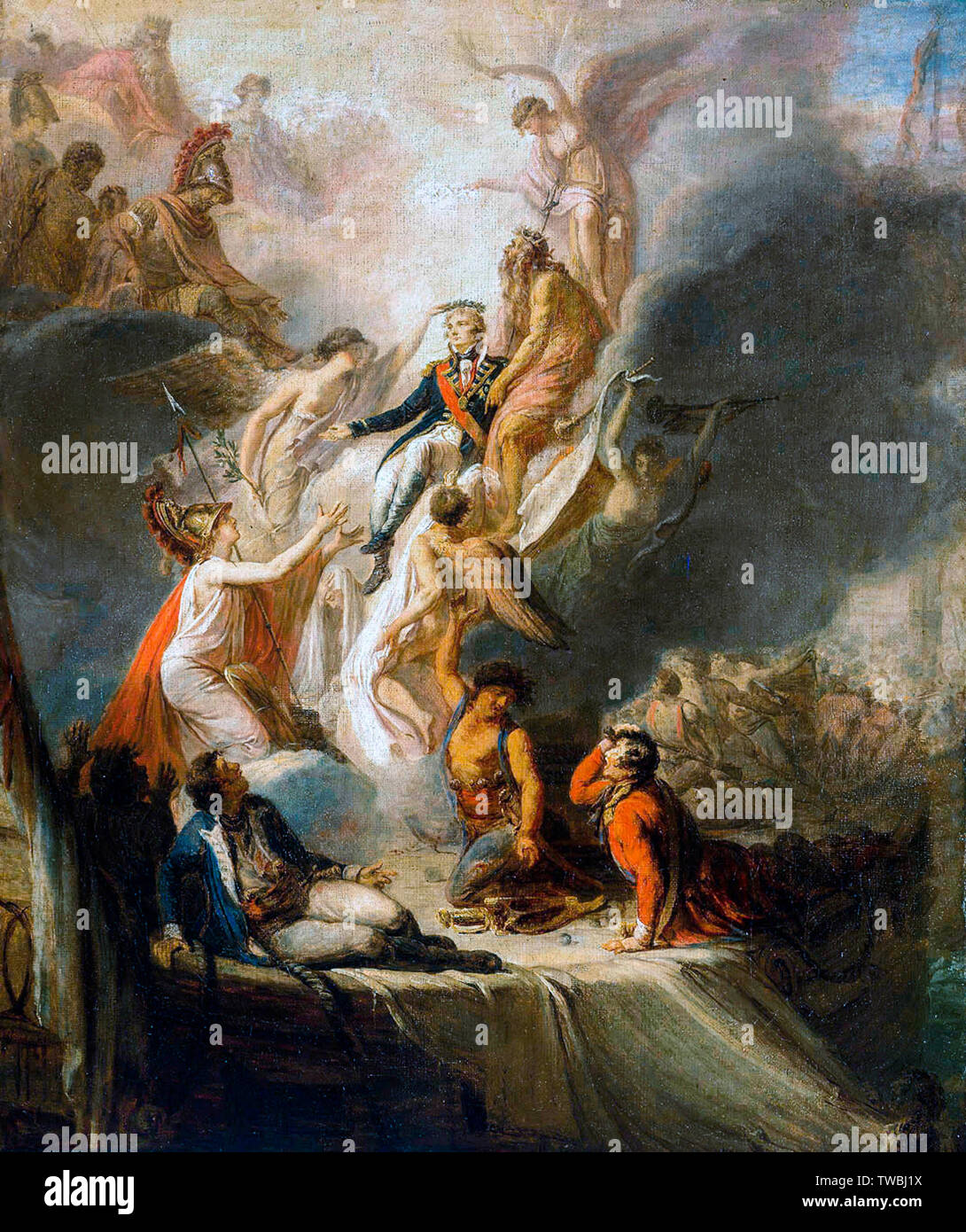 Pierre Nicolas Legrand, l'Apoteosi di Nelson, la morte di Horatio Nelson, pittura, 1805-1818 Foto Stock