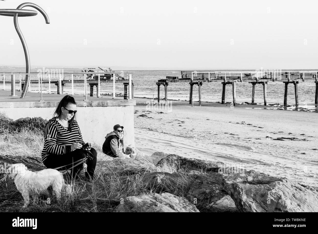 Oceanside a Seaview Road , Adelaide , Australia Foto Stock