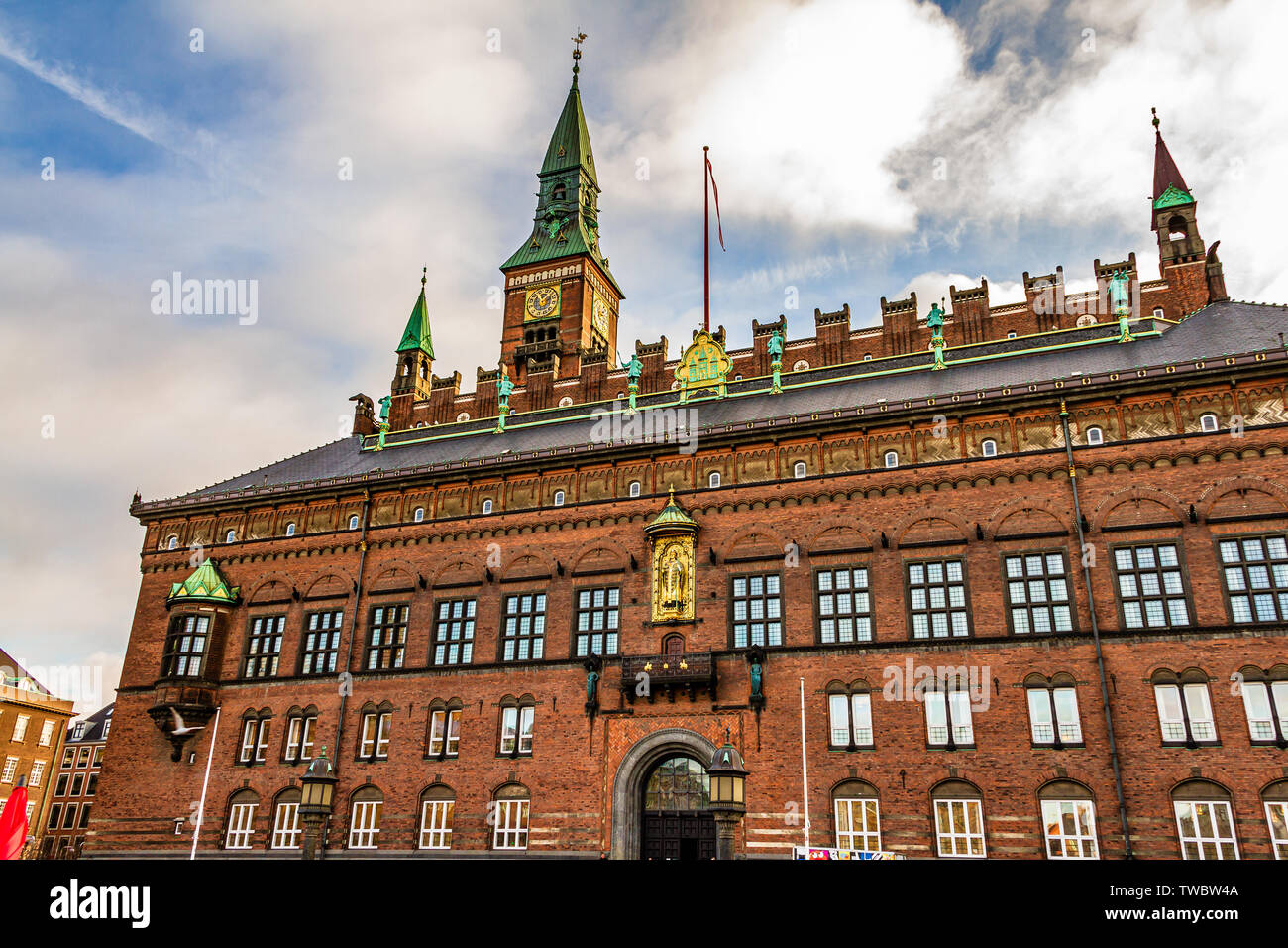 Il Municipio, costruito nel 1905, a Copenaghen, Danimarca. Gennaio 2019. Foto Stock