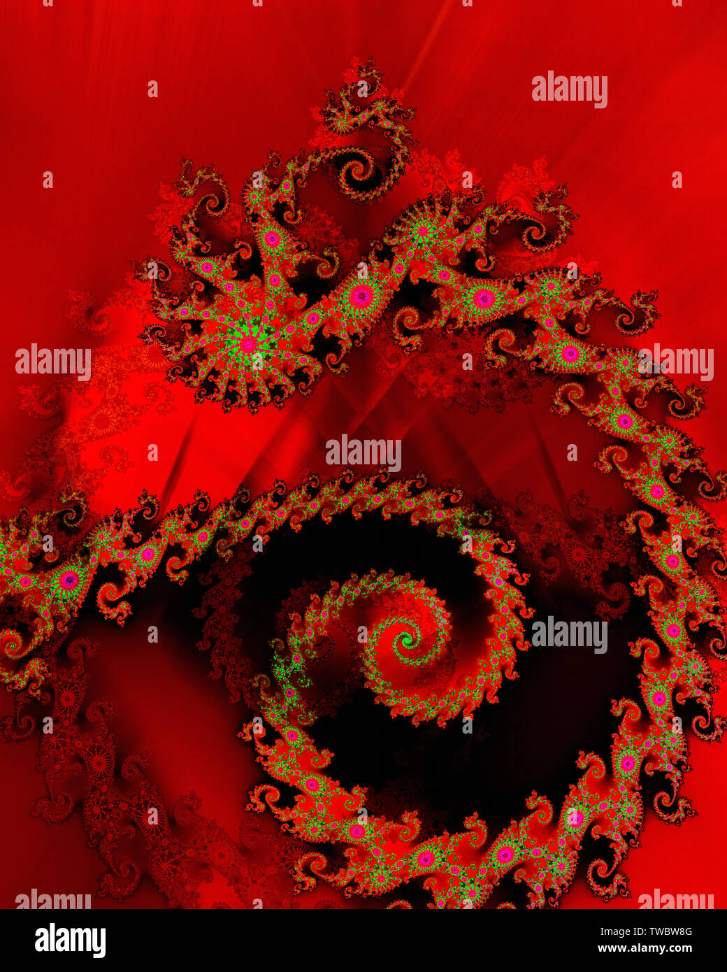 Frattali arte: il Magic Dragon Foto Stock