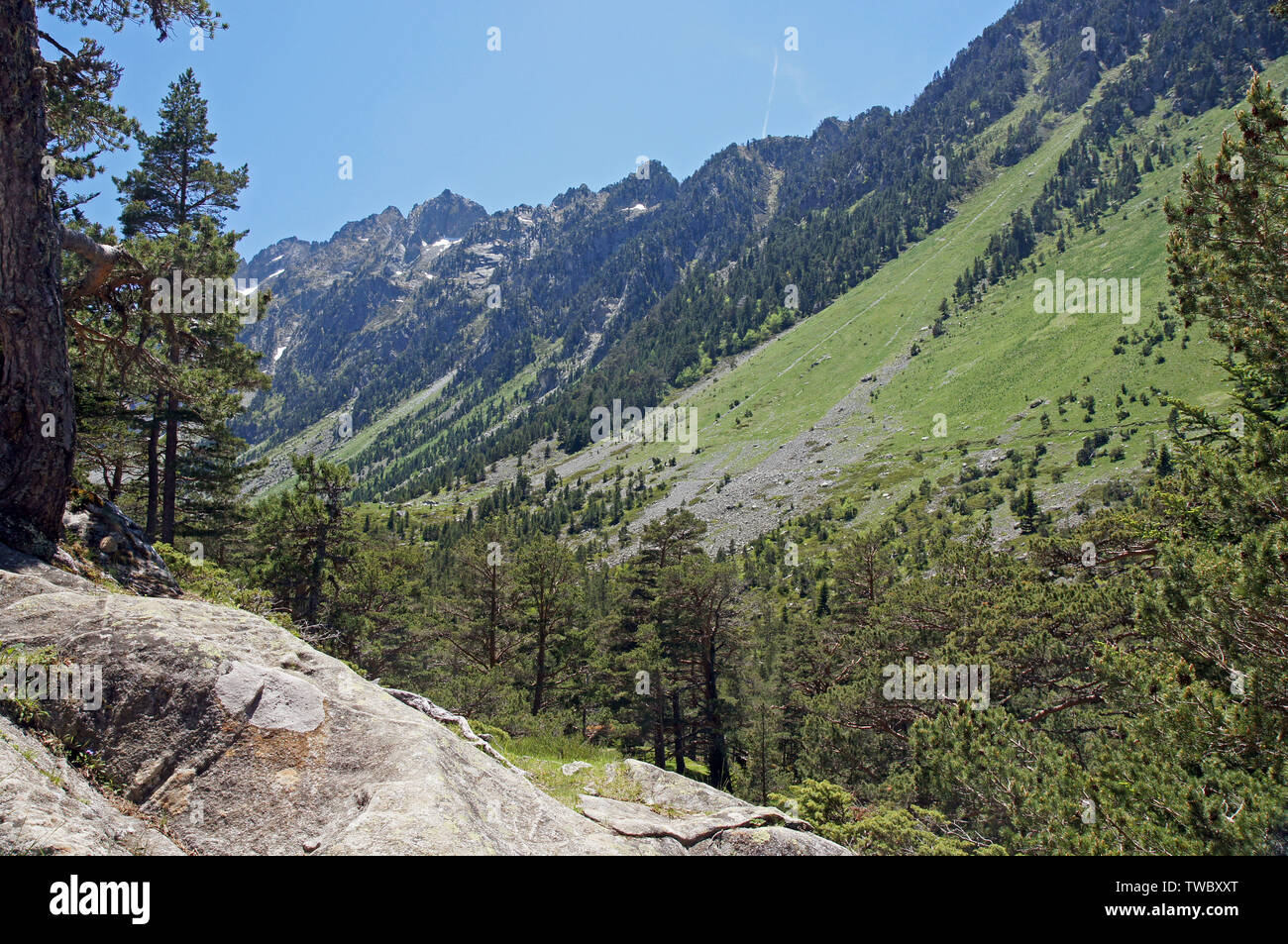 I Pirenei francesi: a piedi il GR10 nella Vallée de Gaube Foto Stock