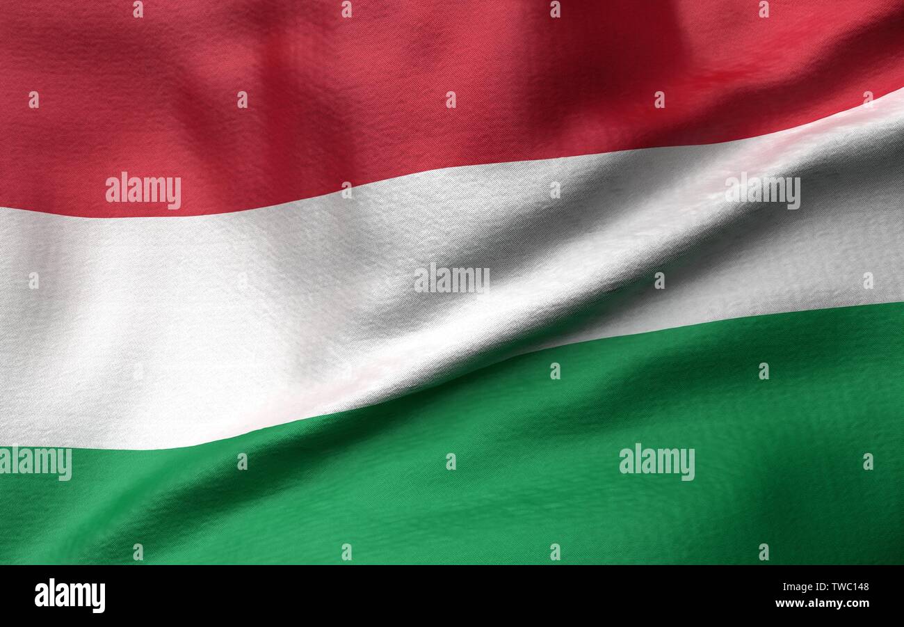 3D illustrazione di Ungheria Bandiera Foto Stock