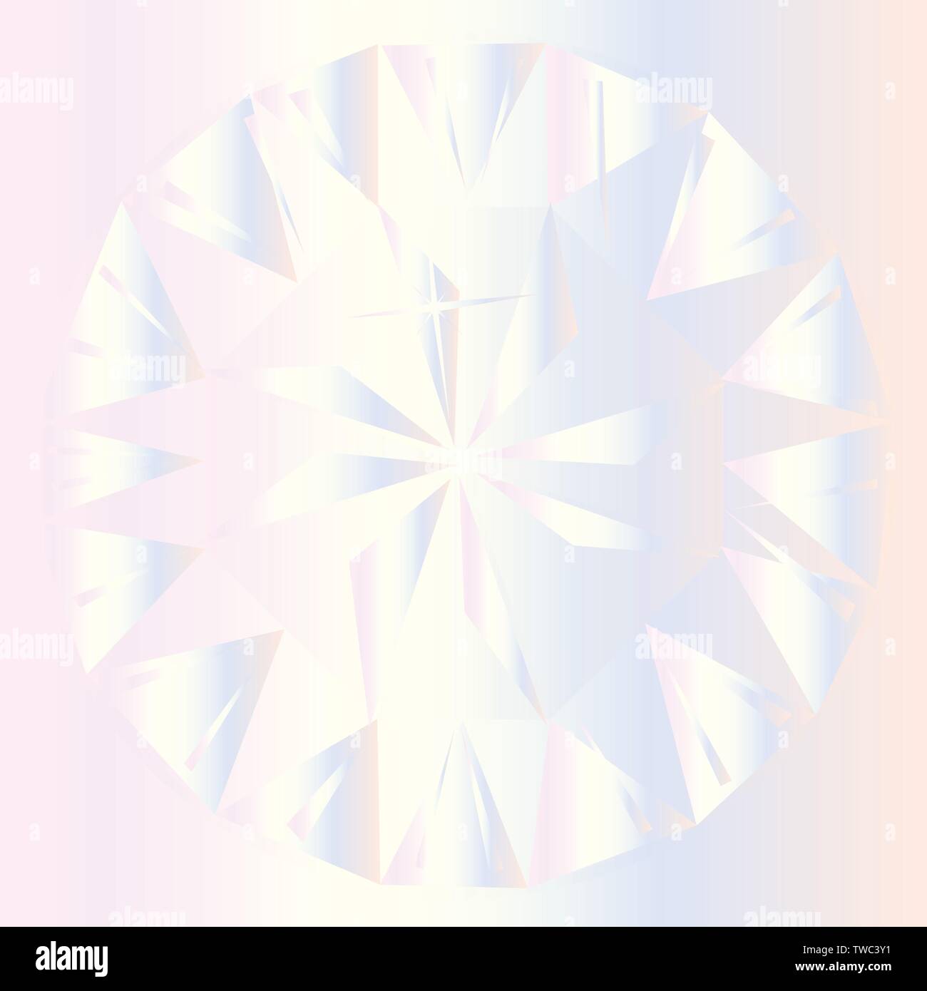 Un arcobaleno di diamante sfondo con sfaccettature e tagli della gemma Illustrazione Vettoriale