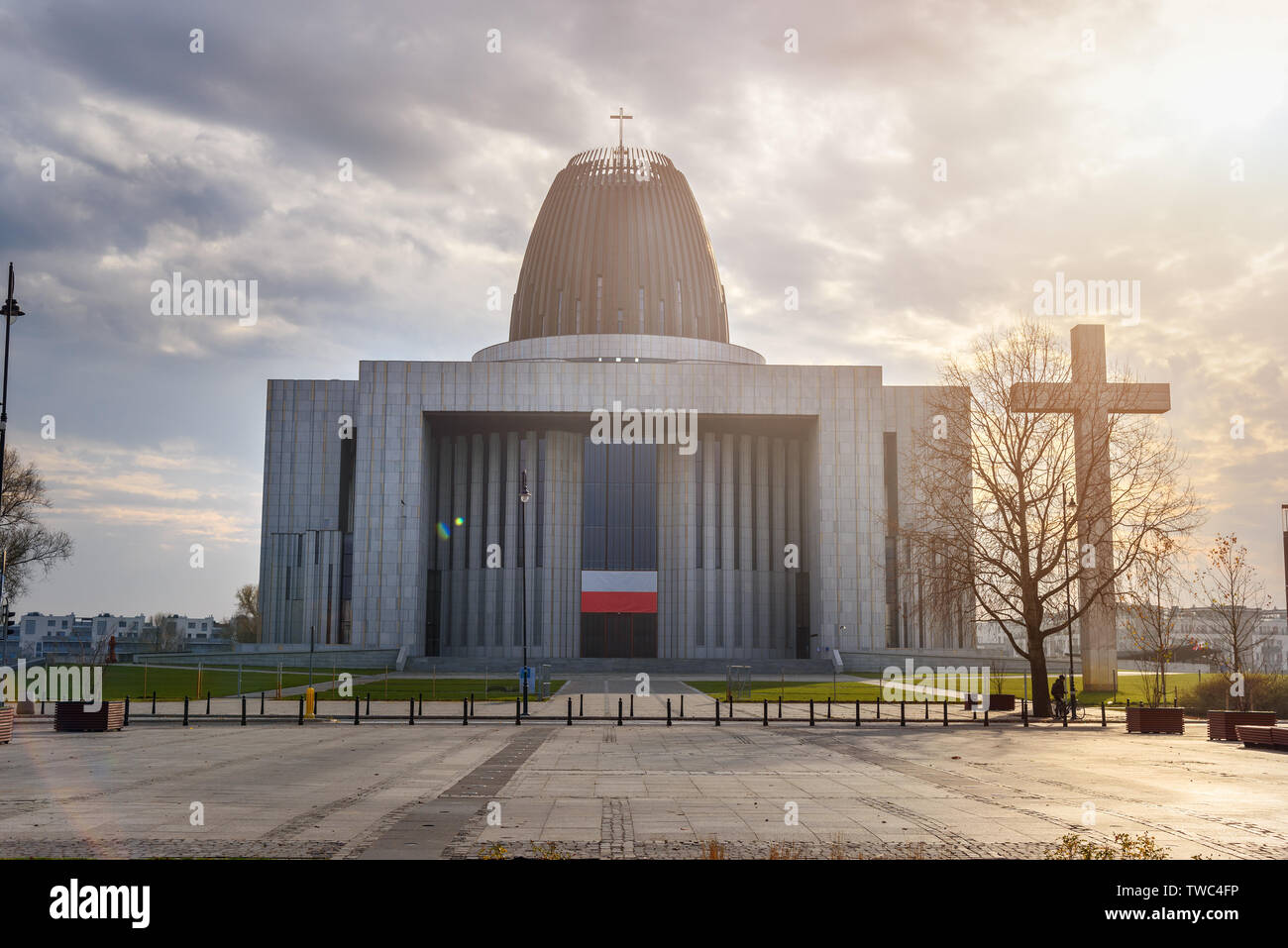Varsavia, Polonia - 13 novembre 2018:Tempio della Divina Provvidenza o Swiatynia Opatrznosci Bozej, la chiesa cattolica romana a Varsavia Foto Stock