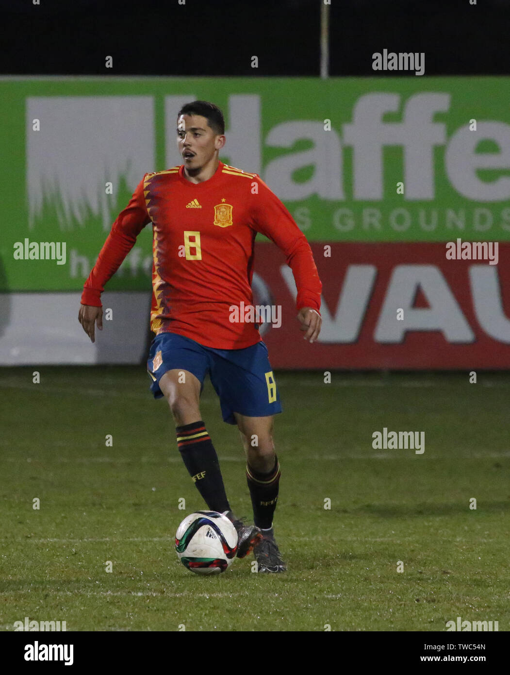 Shamrock Park (Portadown), Irlanda del Nord, Regno Unito. Il 22 marzo 2018. Europei Under 21 Championship 2019 qualificatore. Irlanda del Nord 3 Spagna 5. Pablo Fornals Spagna sotto 21 international. Foto Stock