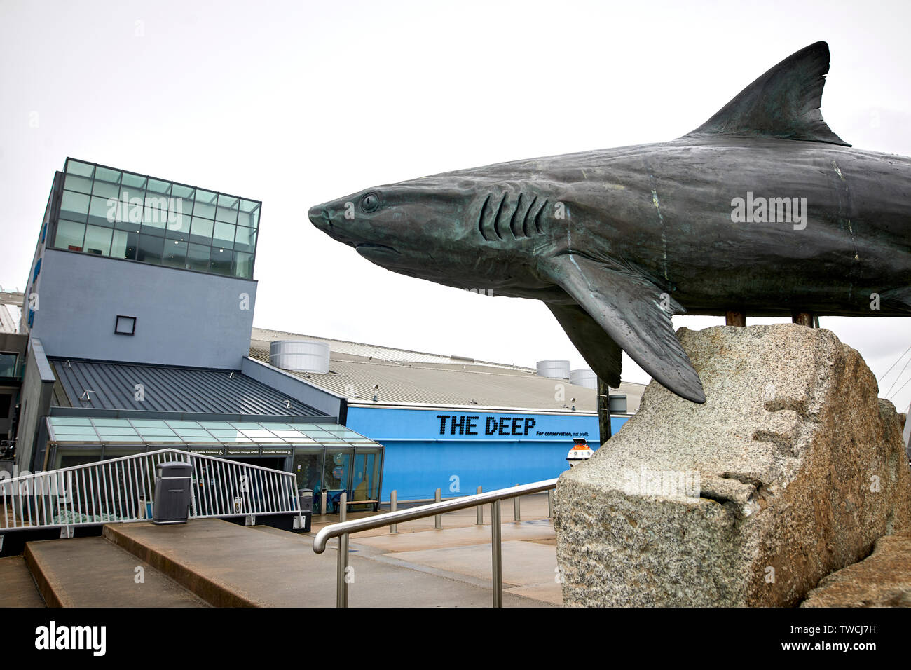 Kingston upon Hull port City East Yorkshire Depp, un enorme acquario situato a Sammy punto, Humber Estuary edificio progettato da Sir Terry Farrell Foto Stock