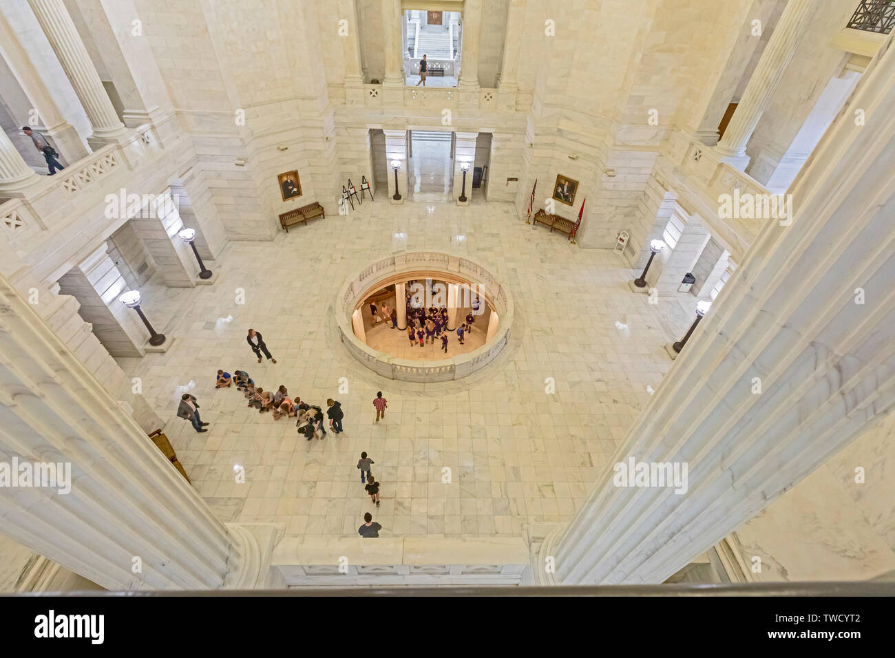 Little Rock Arkansas - alla rotonda dell'Arkansas State Capitol Building. Foto Stock