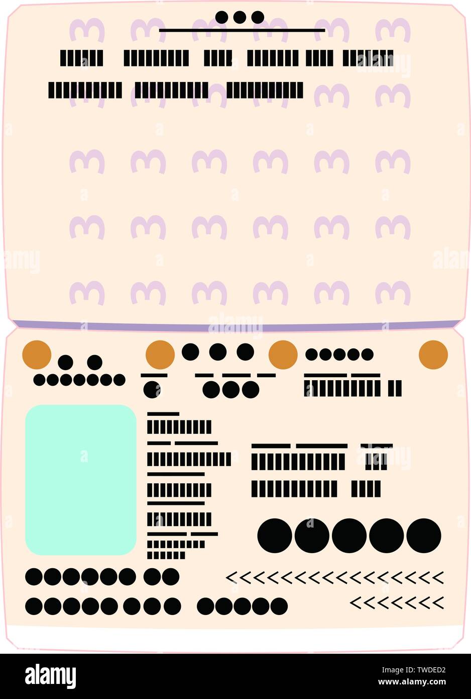 Questo è l'illustrazione di un passaporto. Illustrazione Vettoriale