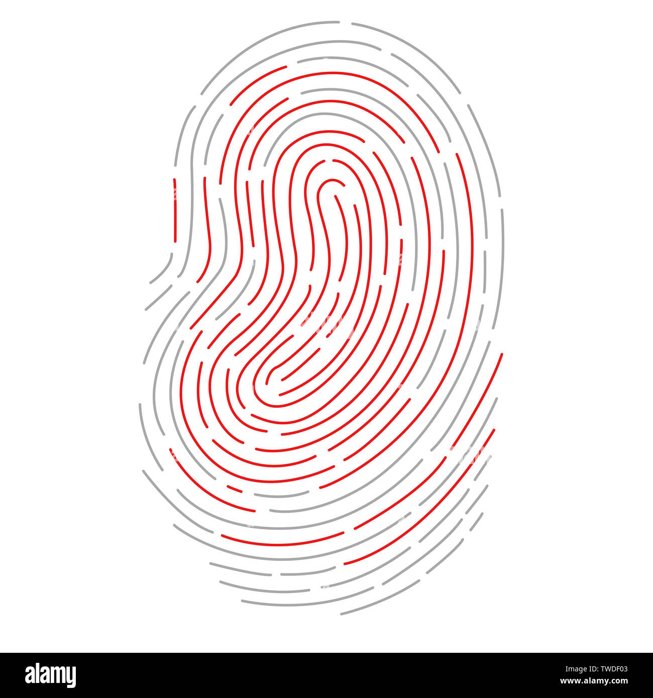 Le impronte digitali sono sicuro. Foto Stock