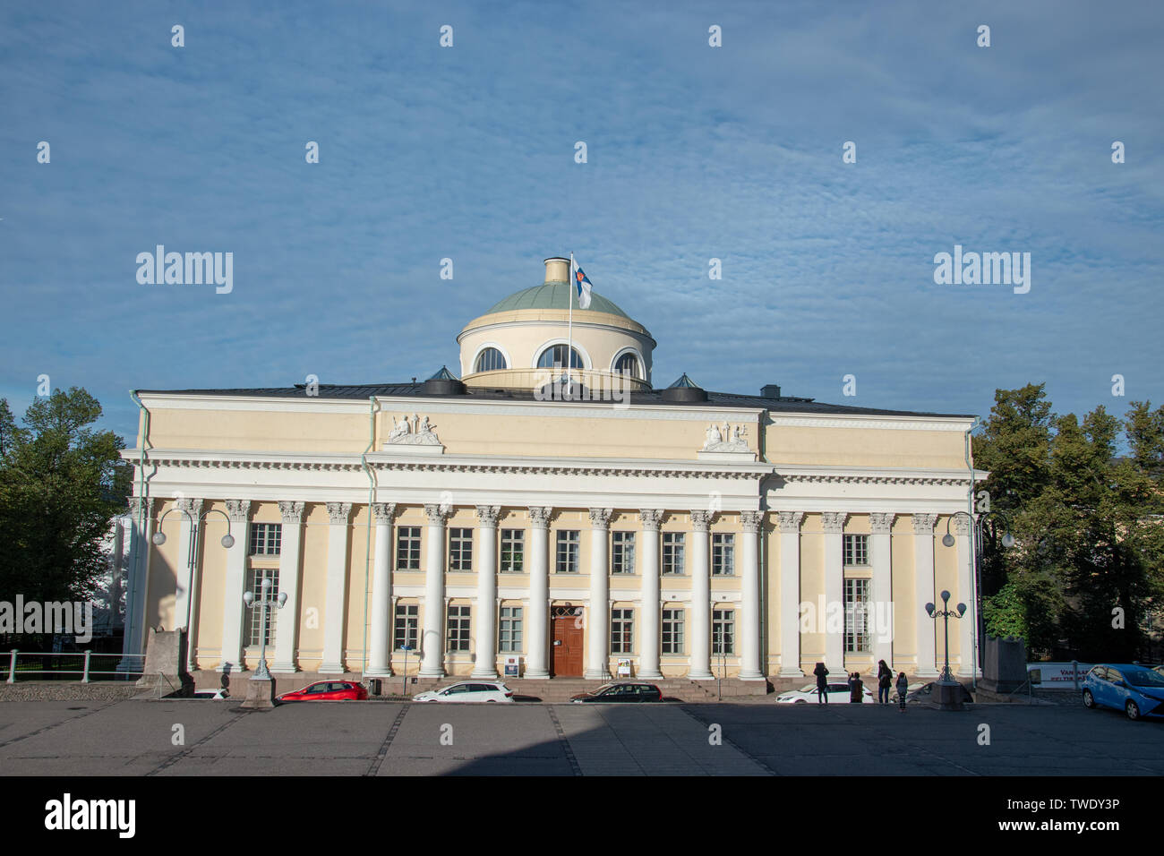 Esterno della Biblioteca Nazionale di Finlandia, Helsinki, Finlandia. Foto Stock