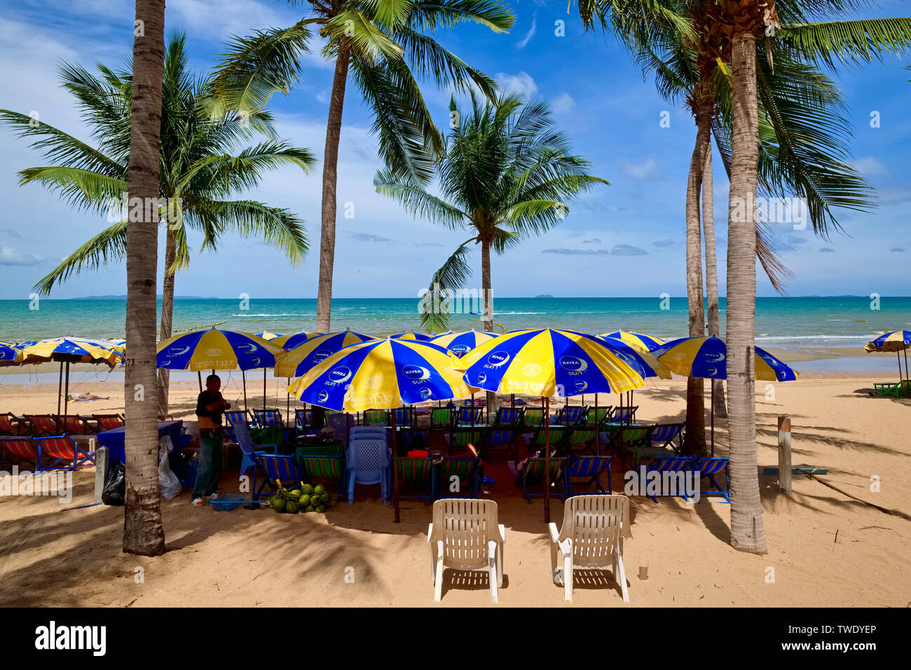 Jomtien Beach, Pattaya, Thailandia Foto Stock