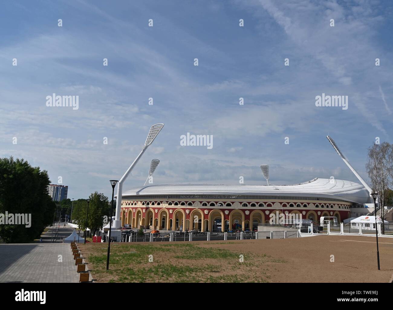 20/06/2019. Minsk. La Bielorussia. Viste di Minsk durante il 2019 European games. La dinamo stadium. Minsk. La Bielorussia. 20/06/2019. Foto Stock