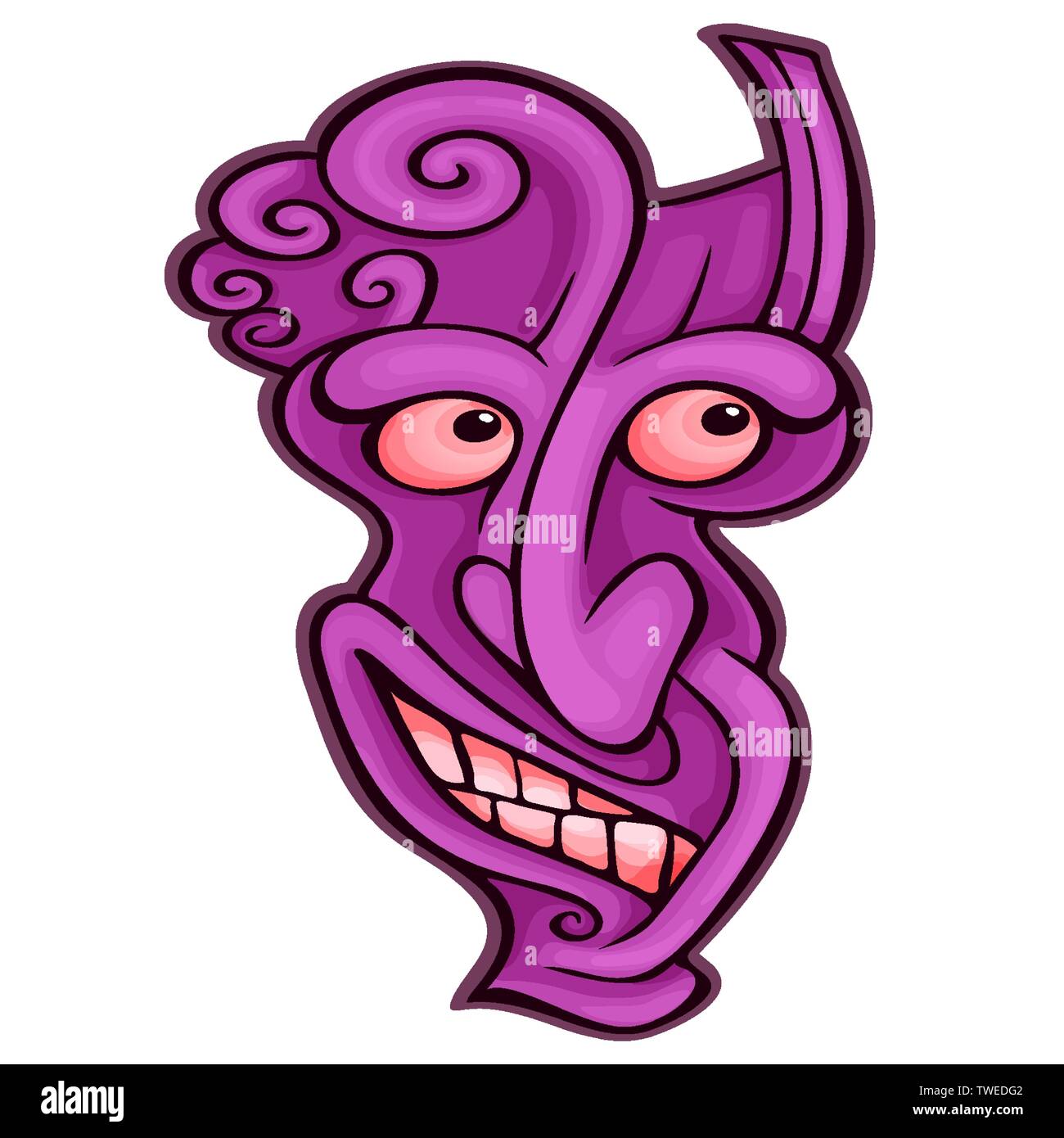 Terribile idolo di tiki Illustrazione Vettoriale