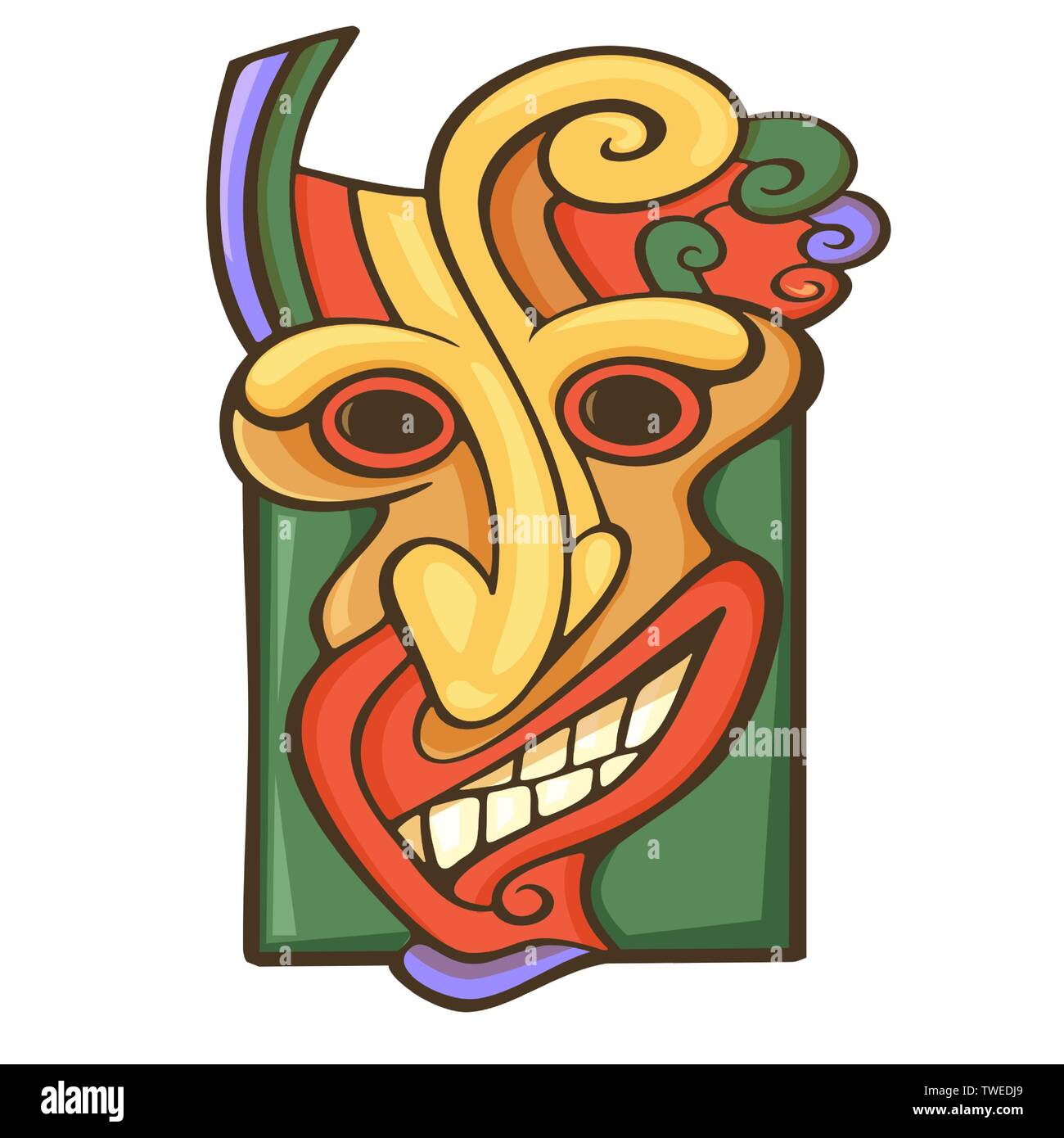 Tiki icona idolo Illustrazione Vettoriale