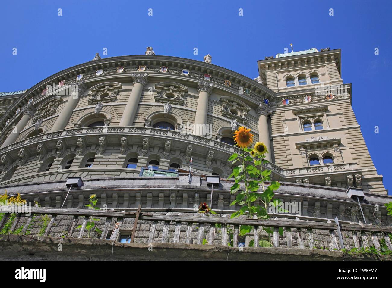Il Palazzo del Parlamento nel Palazzo federale a Berna, Svizzera, Europa Foto Stock