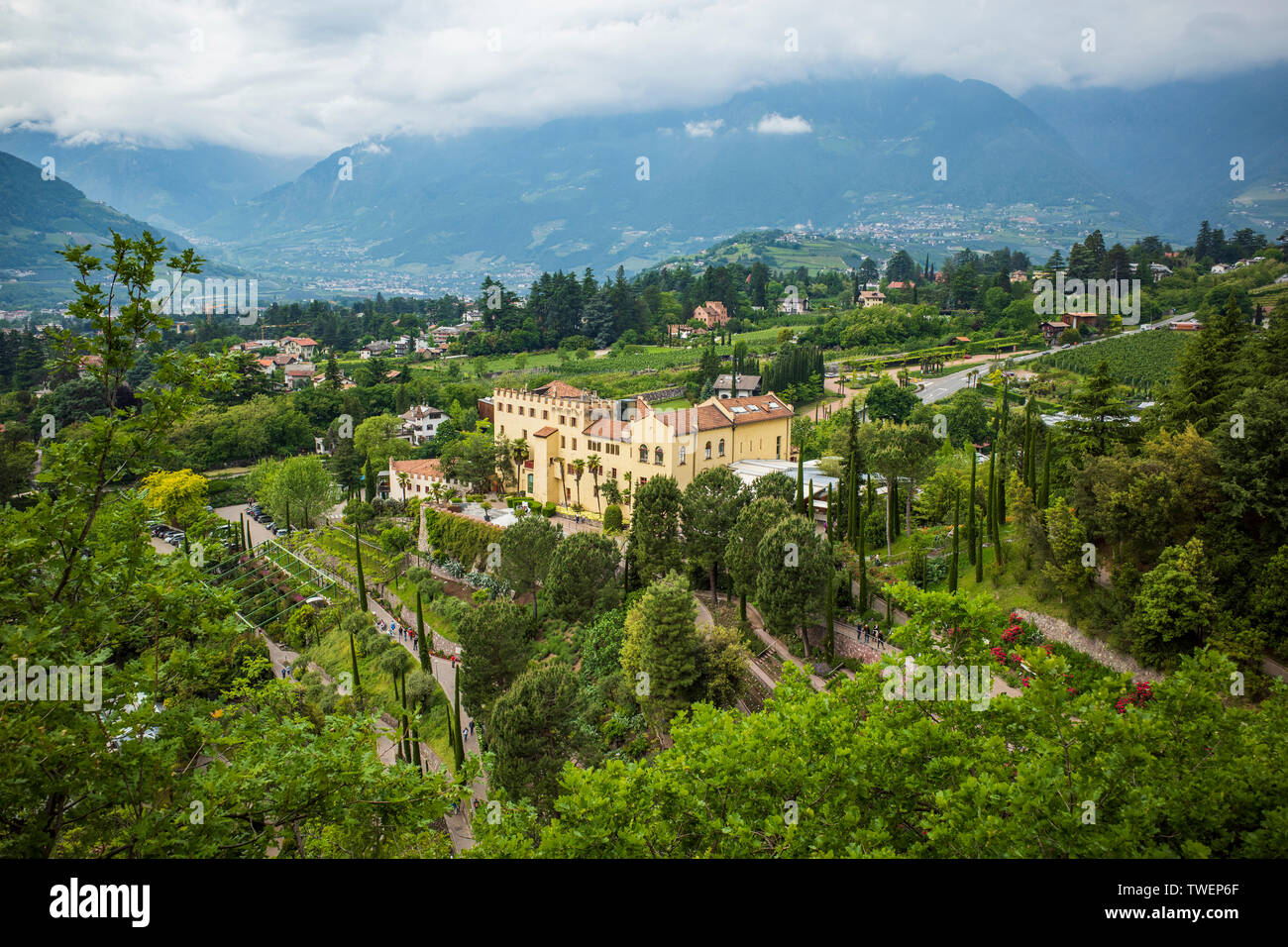 Merano Merano Alto Adige paesaggio, Italia Foto Stock