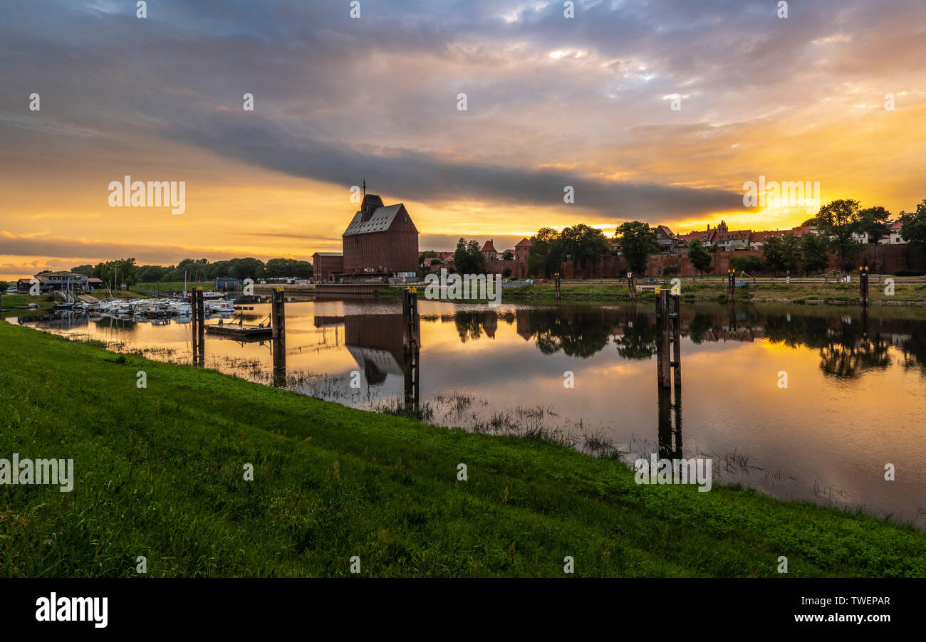 Altstadt Tangermünde, Altmark, Sassonia-Anhalt Foto Stock