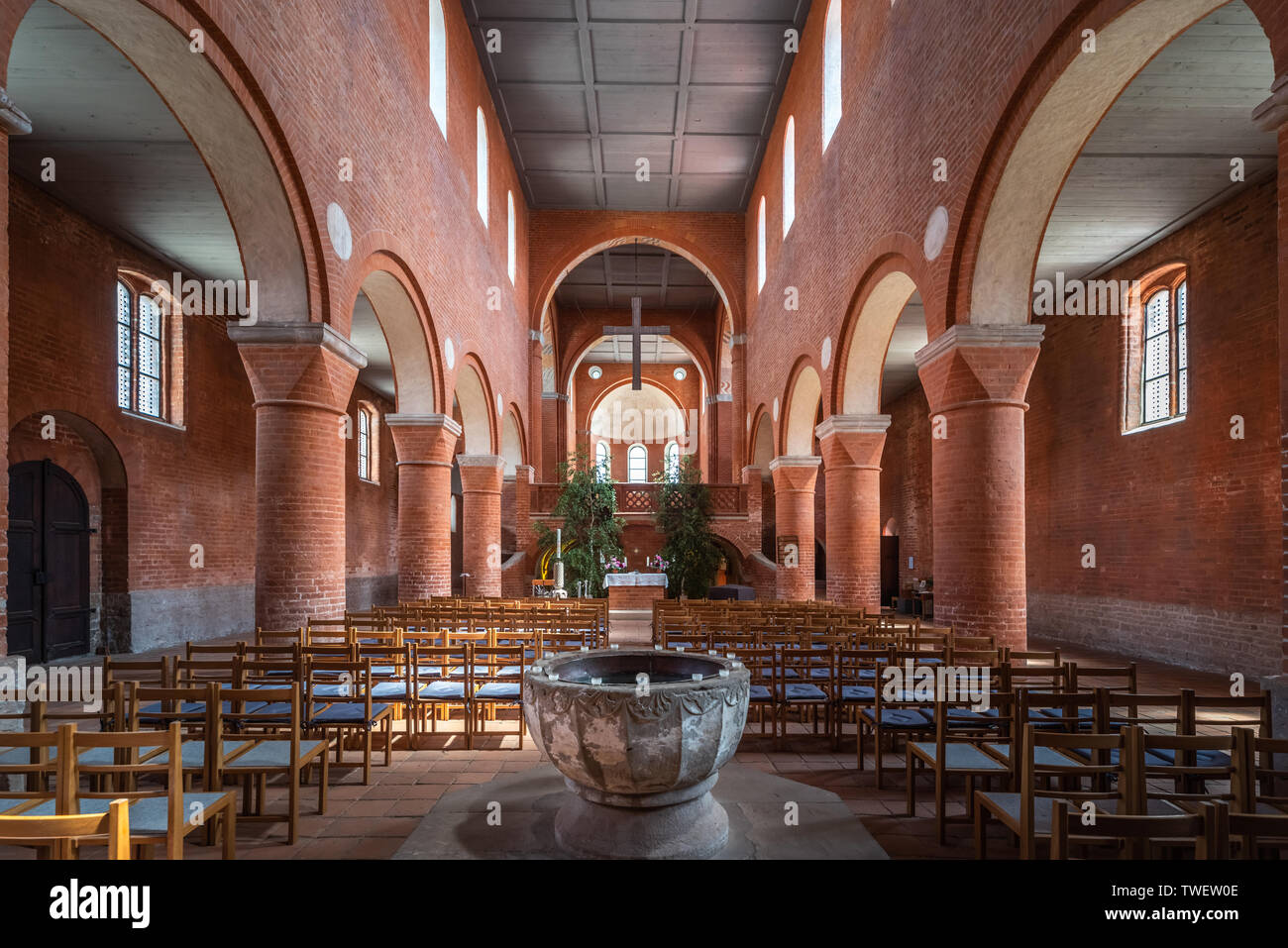 Kloster Jerichow in Sachsen-Anhalt, Innenansicht der Kirche Foto Stock