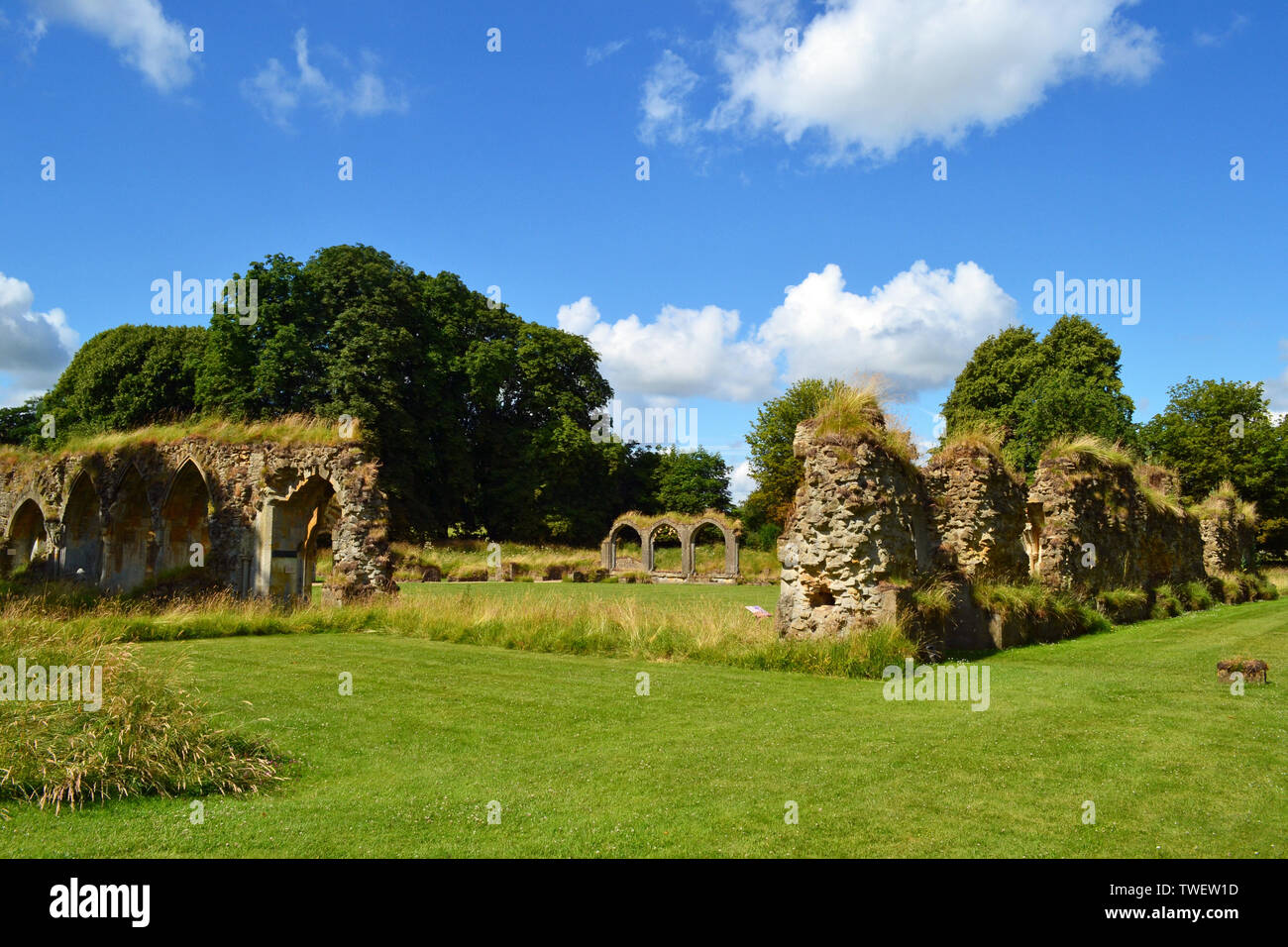 Hailes Abbazia Abbazia cistercense, due miglia a nord-est di Winchcombe, Gloucestershire, England, Regno Unito Foto Stock