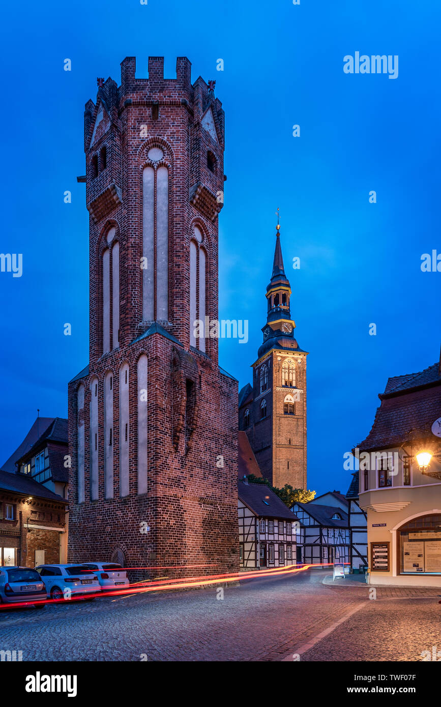 Altstadt Tangermünde, Altmark, Sassonia-Anhalt Foto Stock