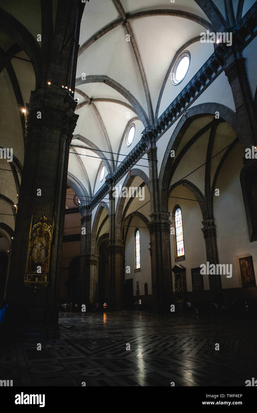 All'interno della Cattedrale di Santa Maria del Fiore Foto Stock