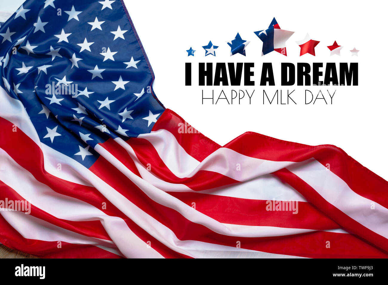 Felice di Martin Luther King giorno sullo sfondo Foto Stock