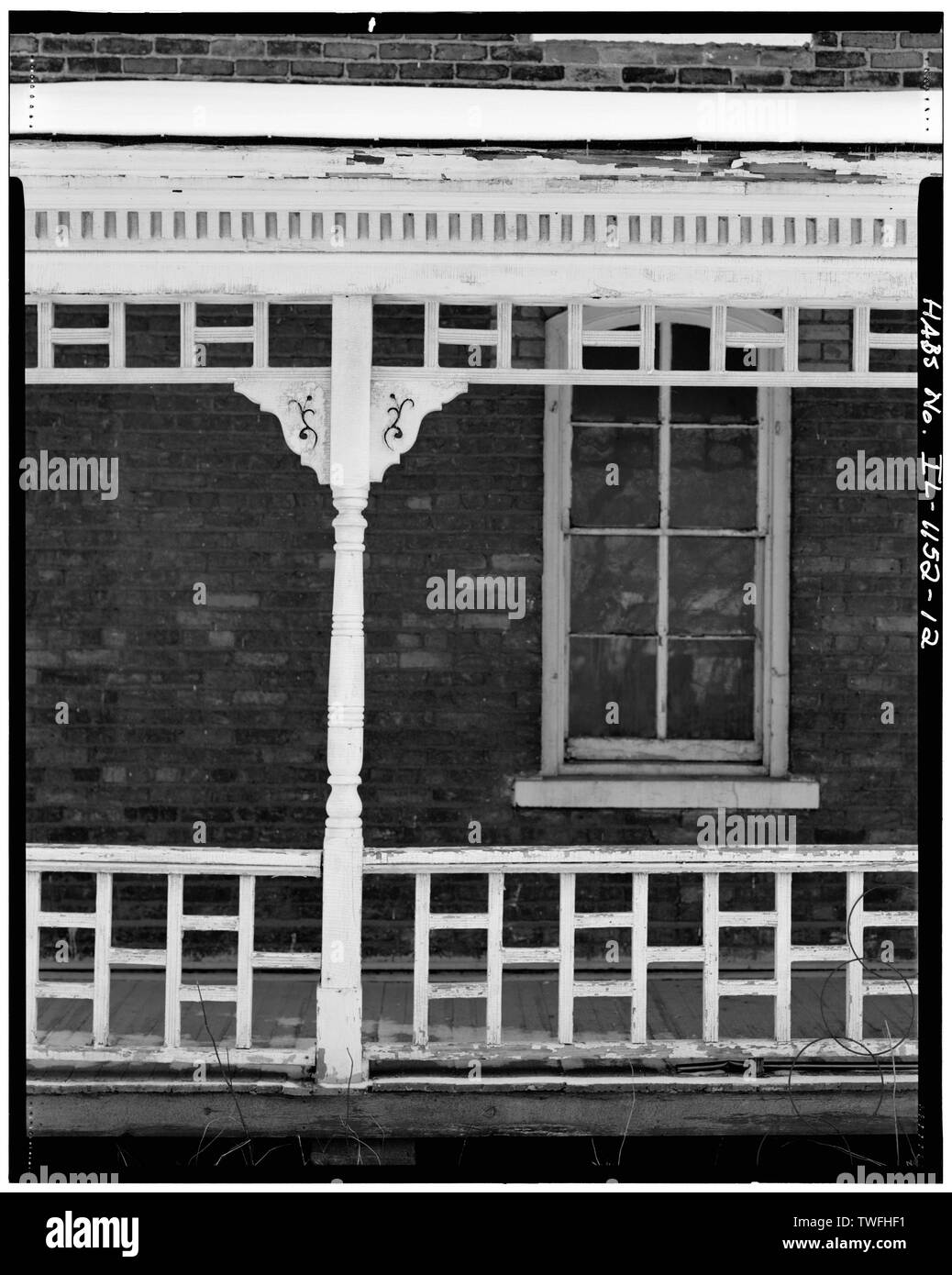 Portico dettaglio - Roemer House, 2739 Vecchio Glenview Road, Wilmette, Contea di Cook, il Foto Stock