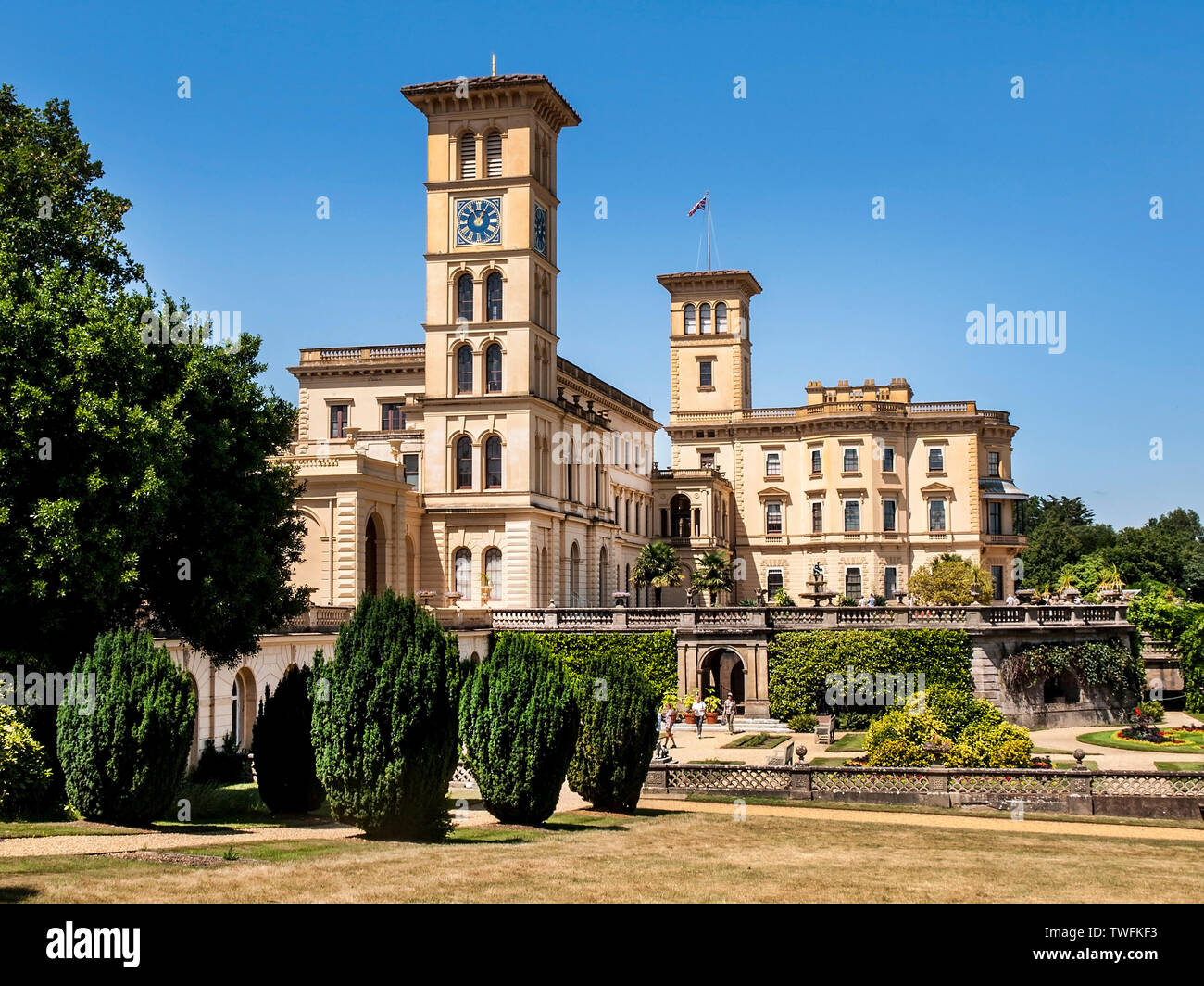 Osborn casa fu completato nel 1851 per la Regina Victoria che ha usato come suo estate home. È stato progettato da suo marito Prince Albert Foto Stock