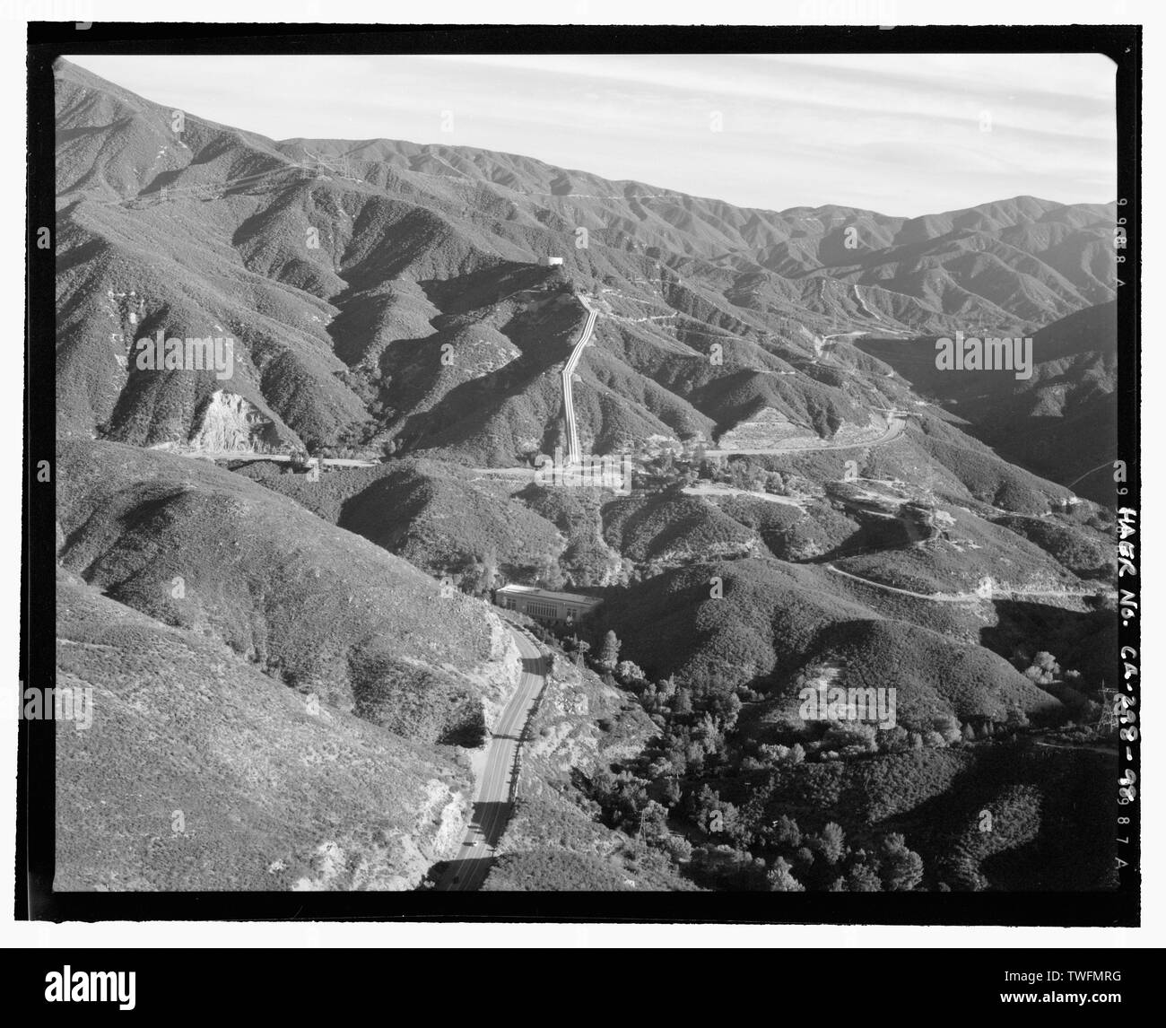 Impianto di alimentazione numero 1, guardando a Nord - Los Angeles Acquedotto, da Lee Vining Aspirazione (Mammoth Lakes) a Van Norman serbatoio complessa (San Fernando Valley), Los Angeles, nella contea di Los Angeles, CA Foto Stock