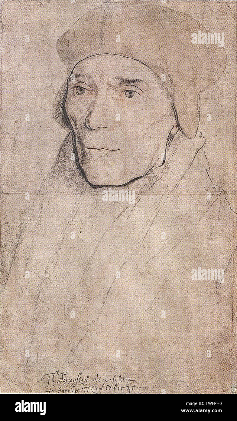 Hans Holbein il Giovane - Ritratto il Vescovo Giovanni Fisher Foto Stock