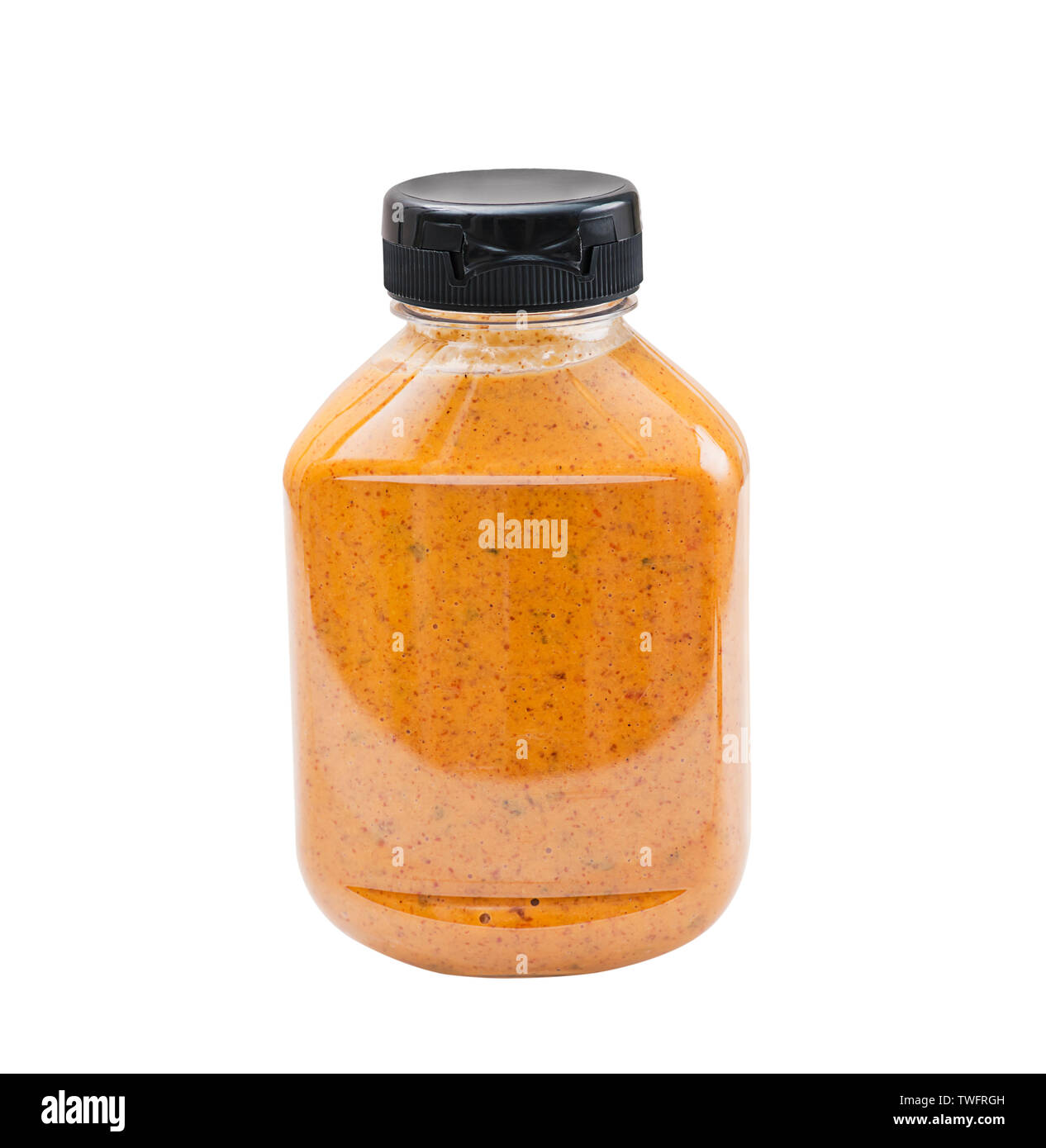Chipotle senape bottiglia isolato su sfondo bianco Foto Stock