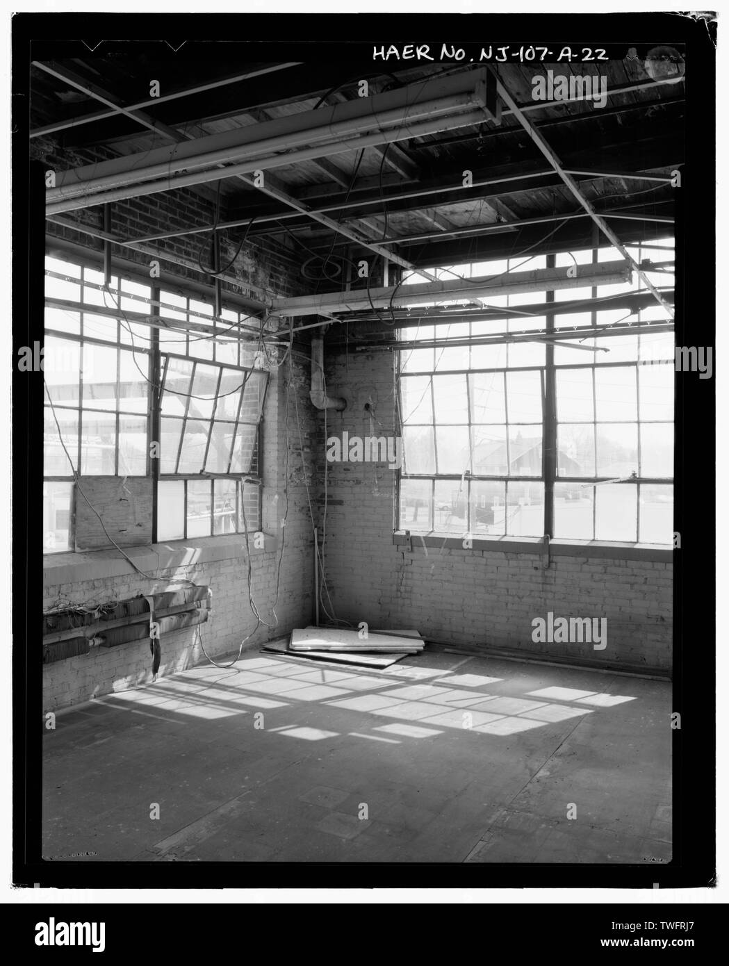 La costruzione del processo, 2ND FLOOR, NORDEST CAMERA - Middlesex Impianto di campionamento, la costruzione del processo, 239 Mountain Avenue, Middlesex, Middlesex County, NJ Foto Stock